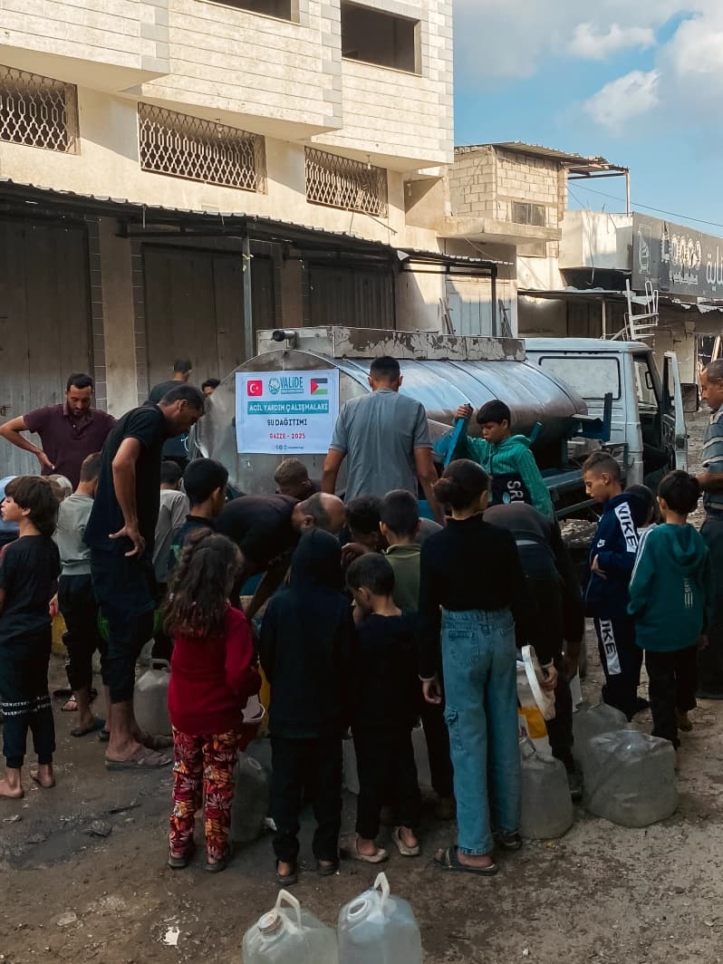 Valide İnsani Yardım Derneği'nden Gazze'ye Yeni Temiz Su Desteği